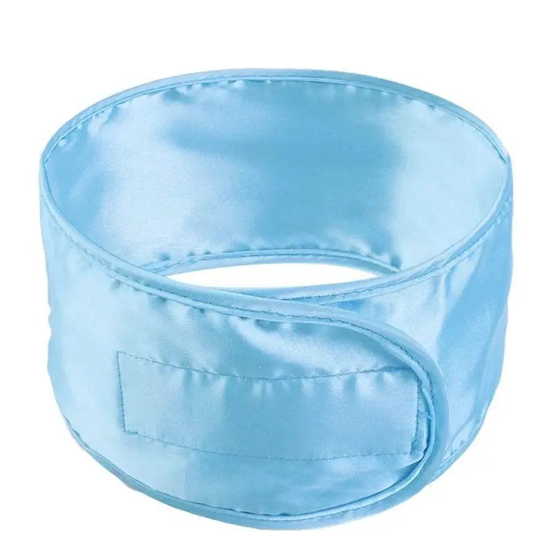 New Women Soft Silky satin headband Adjustable Sports Hairband Yoga Spa Bath Shower Wash Face Make Up Cosmetic Wide Head Band - ACHETE LTD