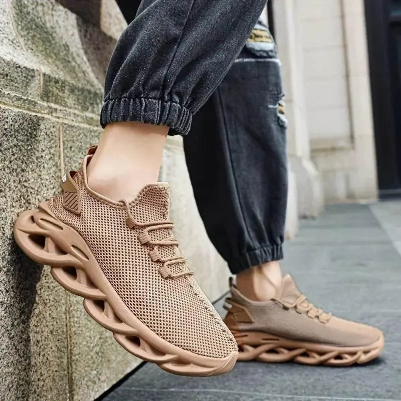 Men Casual Sport Shoes Breathable Lightweight Sneakers Outdoor Mesh Black Running Shoes Athletic Jogging Tenis Walking Shoes - ACHETE LTD