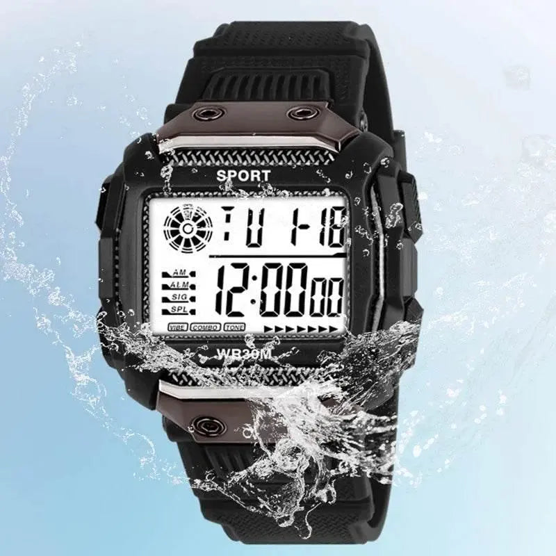 YIKAZE Y11 Men's Sports Watches Waterproof Outdoor Digital Men's Watches LED Alarm Clock Electronic watches for man Student kids - ACHETE LTD