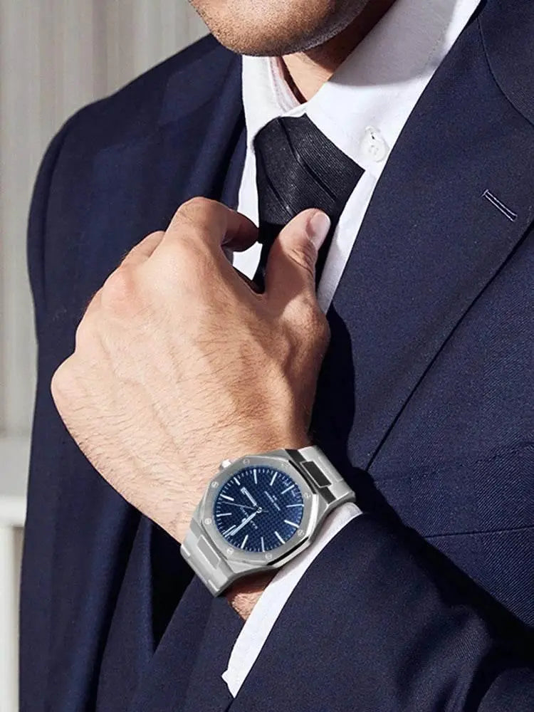SAPPHERO Men's Watches Luxury Brands Stainless Steel Watches For Men Waterproof Clock Quartz Watches Men's Gifts Wristwatch - ACHETE LTD