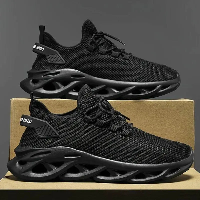 Men Casual Sport Shoes Breathable Lightweight Sneakers Outdoor Mesh Black Running Shoes Athletic Jogging Tenis Walking Shoes - ACHETE LTD