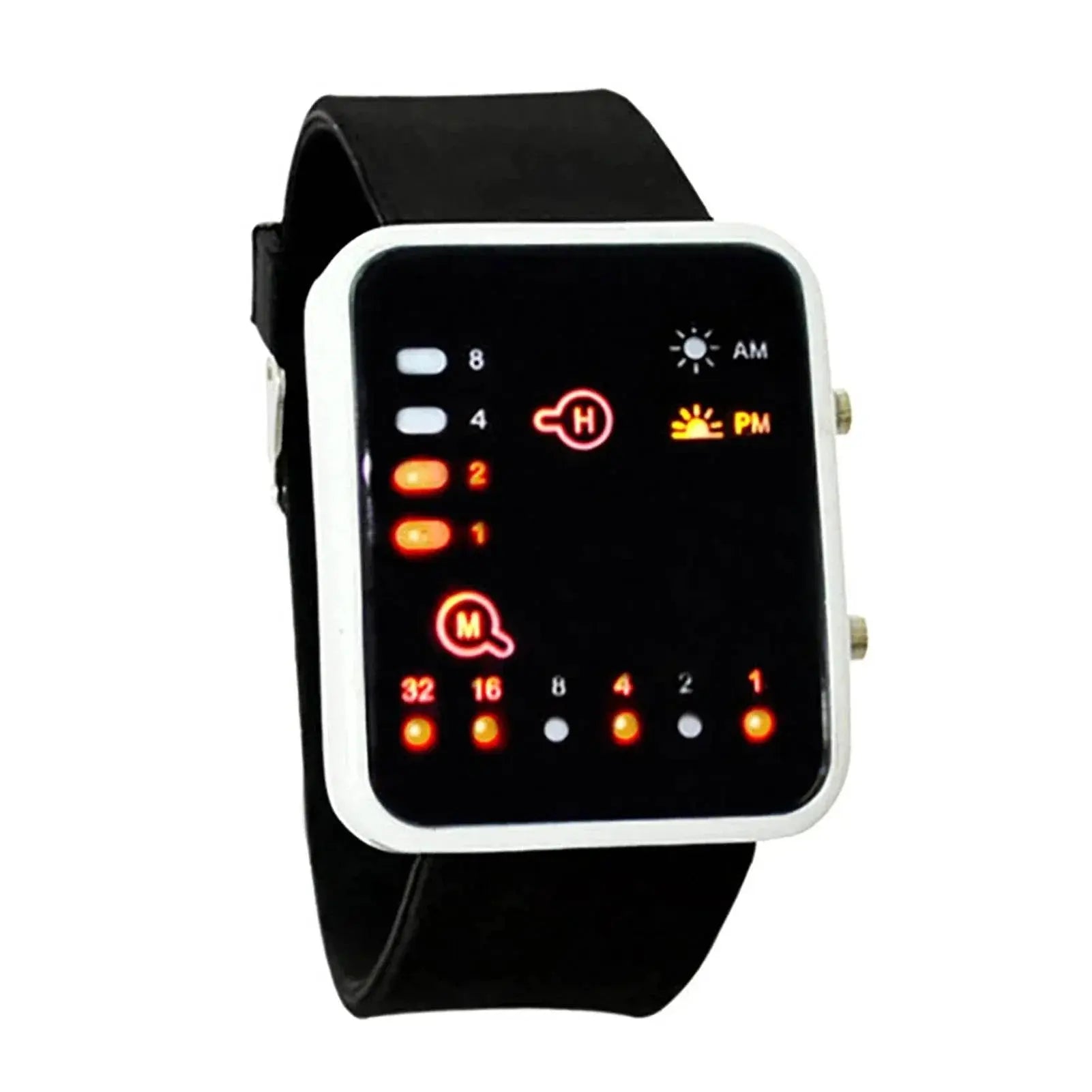 Binary Led Watches Men Watches Fashion Dot Led Digital Electronic Watches Fashion Sports Silicone Watches Couple Watches - ACHETE LTD