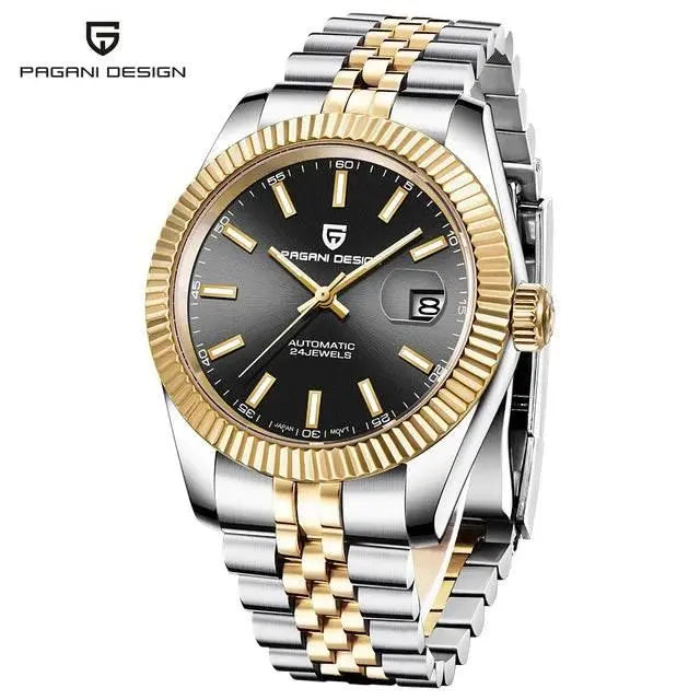 PAGANI DESIGN Men Mechanical Watch Luxury Automatic Watch Sport Stainless Steel 100M Waterproof Watch for Men - ACHETE LTD