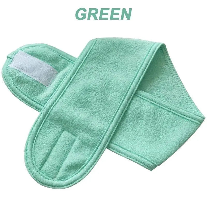 Adjustable Head Band Wide Hairband Yoga Spa Bath Shower Makeup Wash Face Cosmetic Headband for Women Ladies Make Up Accessories - ACHETE LTD
