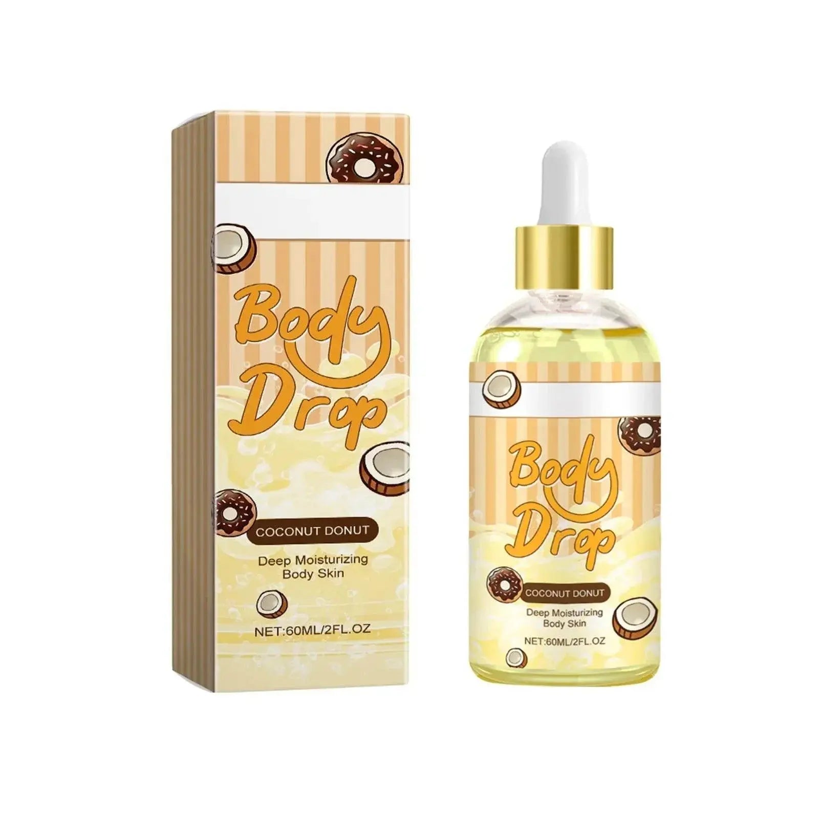 Body Juice Oil Donut Scent, Serum Oil Massage Oil For Moisturizing Skin, Daily Skin Care（60ml） - ACHETE LTD