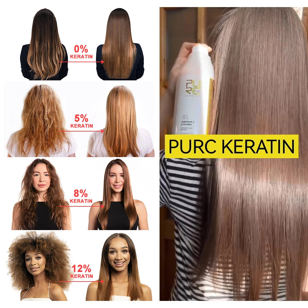 Professional Keratin Hair Treatment for Frizzy Hair - PURC 1000ml