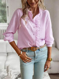 Fashion New Women Elegant Office Shirt,Long Sleeve Top Causal Comfort Simple Shirt,Shirts & Blouses,Tops For Women,Women Clothes - ACHETE LTD