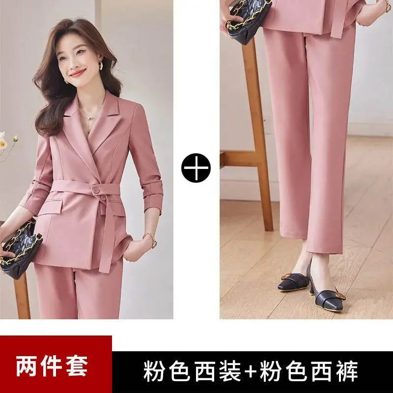 Professional Long-Sleeved Trouser Suits for Women, Fashionable Trousers, High Quality, Show, Elegant, New, Autumn and Winter - ACHETE LTD