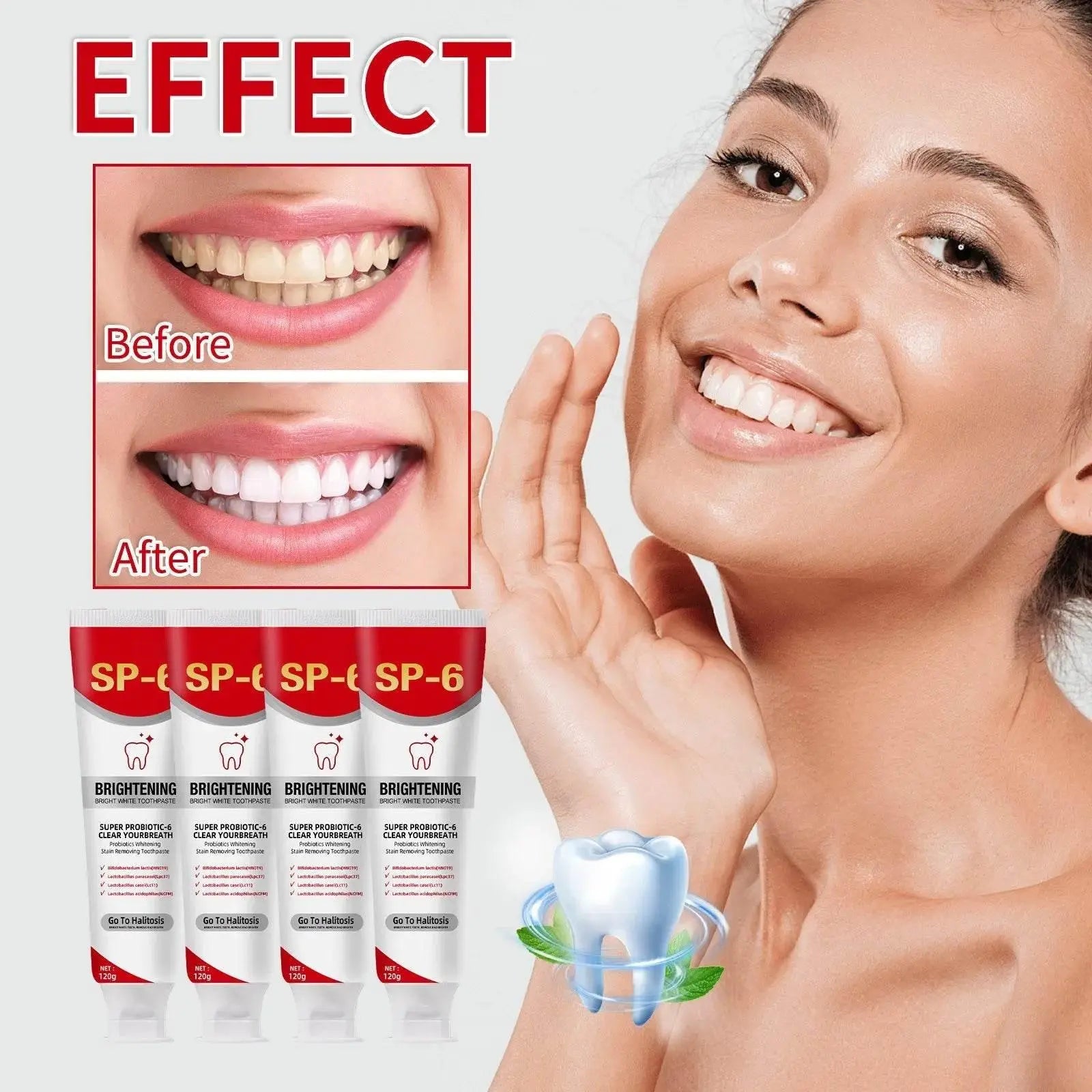 Sp 6 Ultra Whitening Sp 6 Toothpaste Ultra Whitening Toothpaste Sp - 6 Probiotic Brightening Toothpaste Deep Cleaning Care Tooth - ACHETE LTD