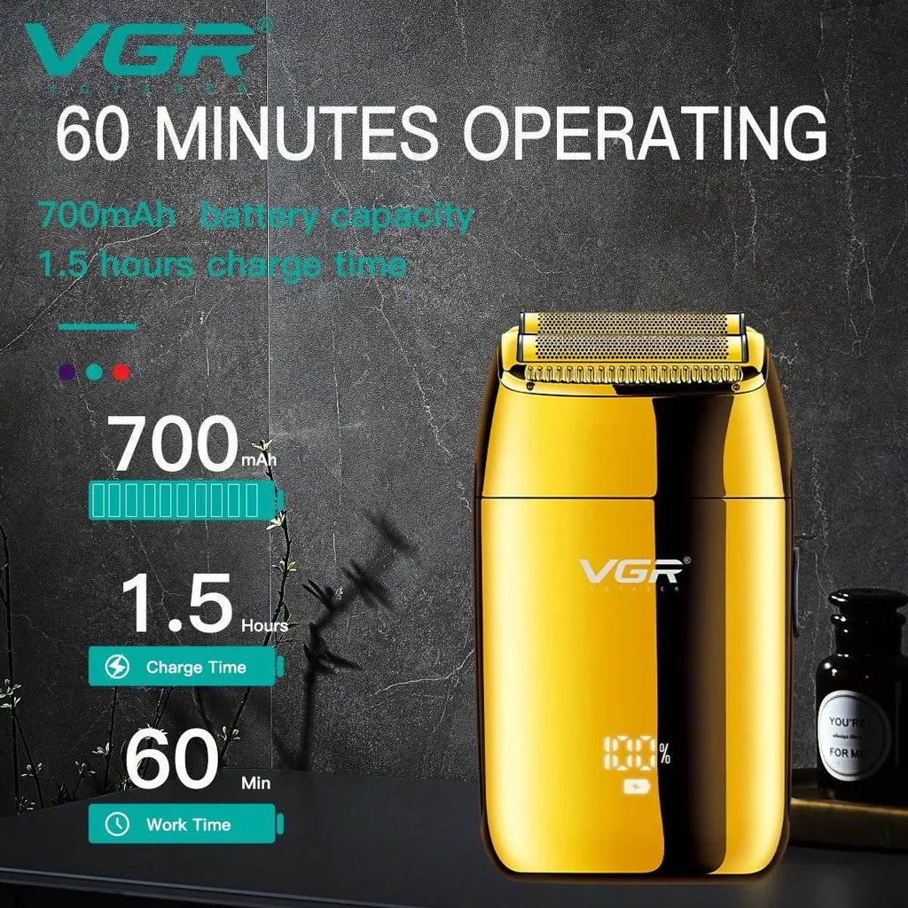 VGR Shaver Electric Shaver Beard Trimmer Beard Shaver Professional Electric Razor Men Beard Cutting Machine Rechargeable V-399 - ACHETE LTD