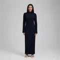Elegant Turtleneck Knitted Sweater Dress for Women Fashion Long Sleeve Slim Casual Maxi Dress Fall Winter Holidays Party Dress - ACHETE LTD