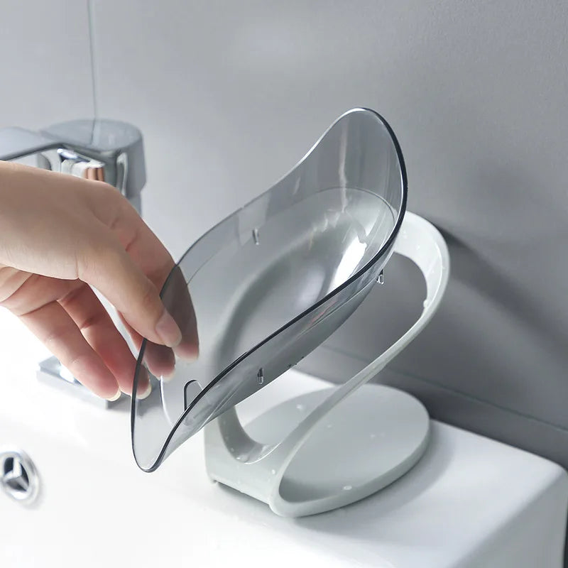 Leaf-shaped Soap Holder with Drainage Design - Non-slip Bathroom Accessory