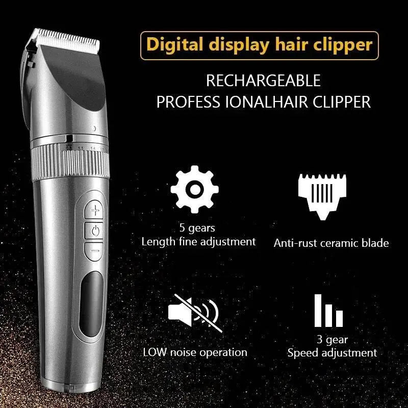 Professional Hair Clipper For Men Beard Trimmer Machine for Shaving Hair Trimmer Hair Cutting Machine Beard Trimmer Fast Charge - ACHETE LTD