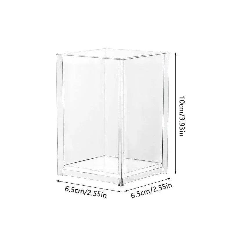 Make Up Organizer Plastic Makeup Brush Pot Storage Acrylic For Cosmetics Holder Desk Cosmetic Storage Container - ACHETE LTD
