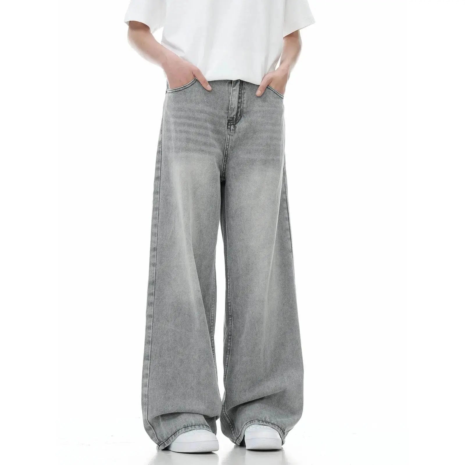 Men's Y2K Jeans Vintage Baggy Jean Pants Grunge Aesthetic Skater Pants Streetwear Relaxed Fit Jeans Trousers - ACHETE LTD