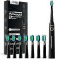 SEAGO Couple Rechargeable Electric Toothbrush Sonic Tooth Brush Travel Box Ultrasonic Replace 8 Brush Heads - ACHETE LTD