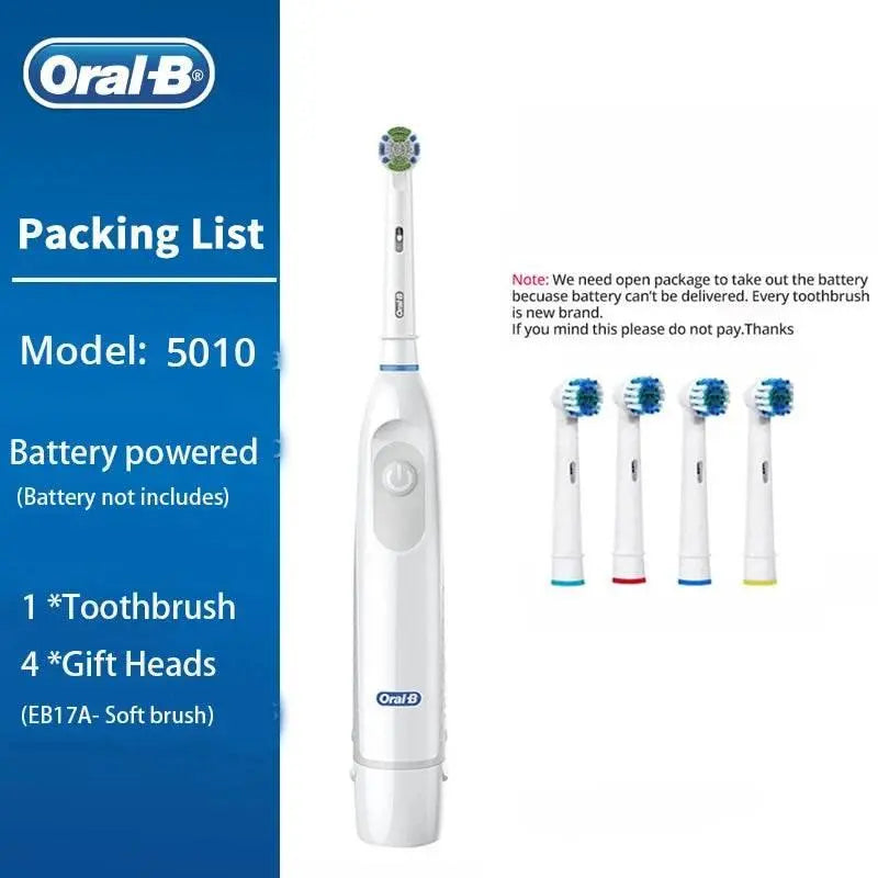 Oral B Electric Toothbrush 5010 Rotation Clean Teeth Adult Teeth Brush Precision Clean Electric Tooth Brush With Extra Refills - ACHETE LTD