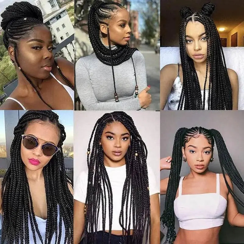 3Pcs Synthetic 20Inch Braiding Hair Pre Stretched Hair Extension Afro Braid Yaki Straight Hair Extension for Women - ACHETE LTD