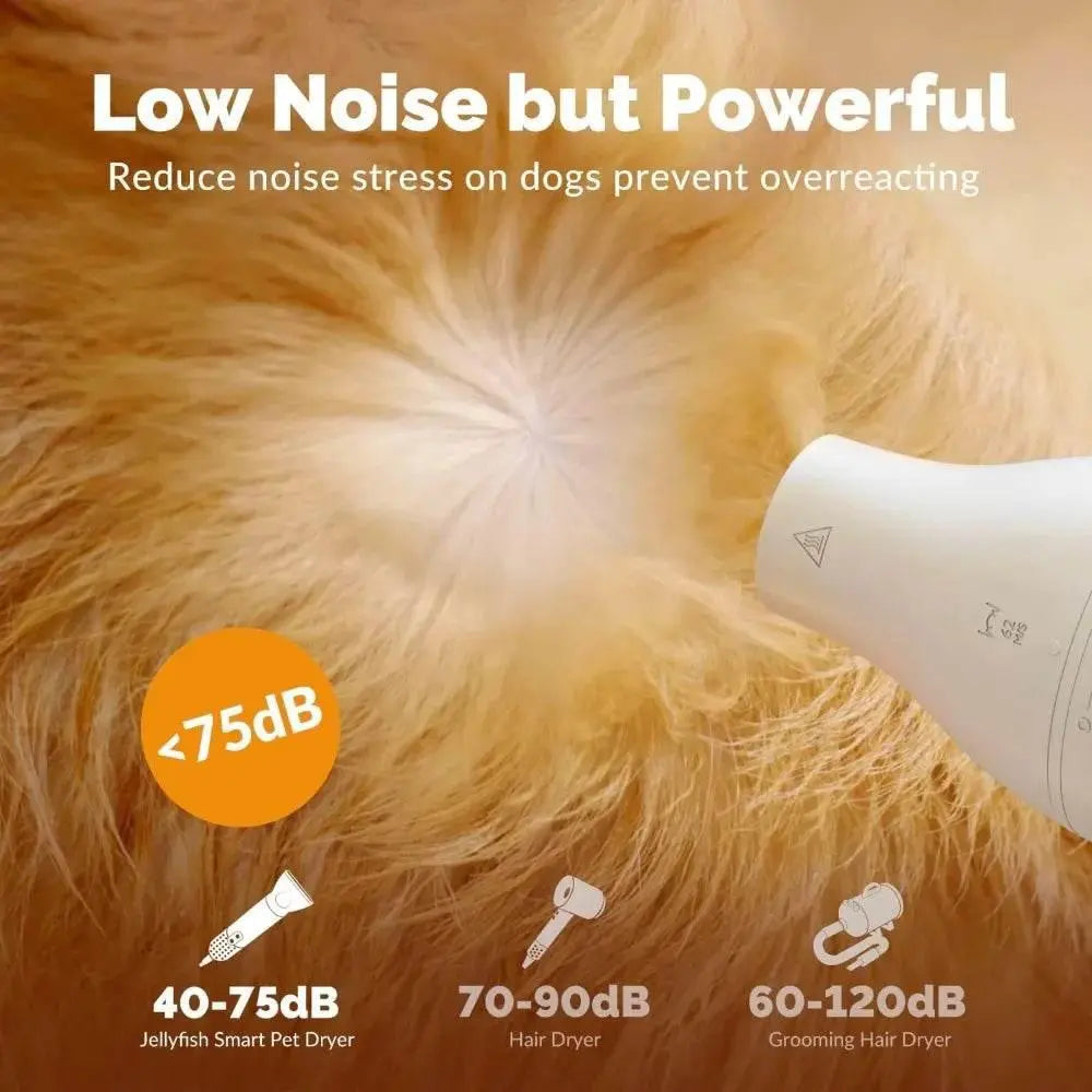 2-in-1 Grooming kit for pet dog hair dryer and professional grooming brush, handheld portable High speed force blower - ACHETE LTD