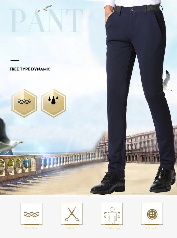 Men's Business Casual Straight Trousers - Spring/Autumn Collection