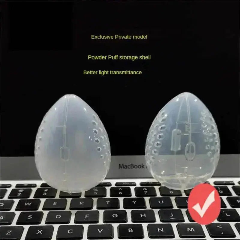 1~10PCS Cosmetic Sponge Storage Box Makeup Powder Puff Empty -shaped Frame Transparent Puff Case Make Up Organizer - ACHETE LTD