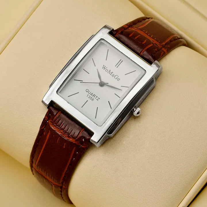 2023 New Luxury Leather Men Watch Classic Brown Leather Wristband Men Quartz Wristwatch Man Women Luxury Bracelet Watch For Men