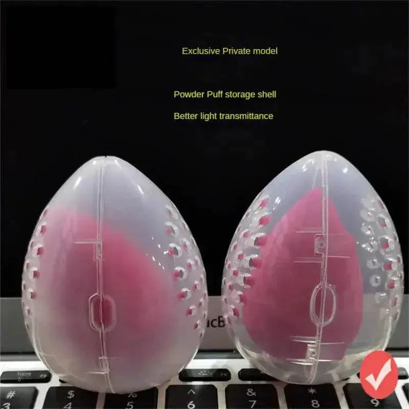 1~10PCS Cosmetic Sponge Storage Box Makeup Powder Puff Empty -shaped Frame Transparent Puff Case Make Up Organizer - ACHETE LTD