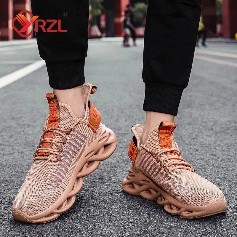 YRZL Men Shoes Comfortable Sneakers Women Breathable Couple Running Shoes Mesh Tenis Sport Shoes Size 36-46 Walking Sneakers Men - ACHETE LTD
