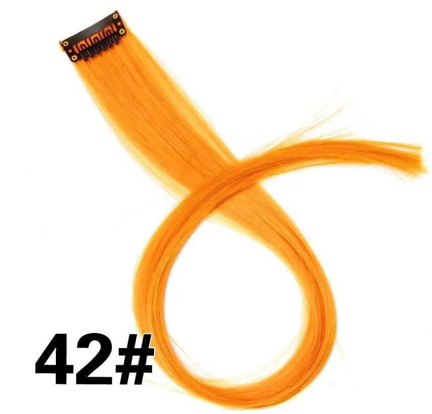 Alileader Clip On Hair Extension 57Color Ombre Straight Hair Extension Clip In Hairpieces High Temperature Faber Hair Pieces - ACHETE LTD