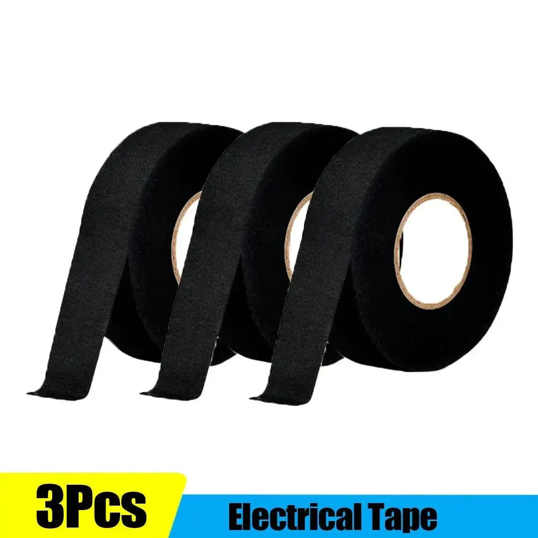 Electrical Tape Heat Resistant Harness Tape Adhesive Cloth Tape Waterproof Tape Insulating Automotive Fabric Cloth Tape 5Pcs - ACHETE LTD