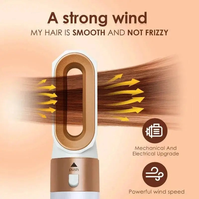 Hair Dryer Brush 5 In 1 Hair Blower Hot Air Styler Comb Automatic Hair Curler Professional Hair Straightener For Dyson Airwrap - ACHETE LTD