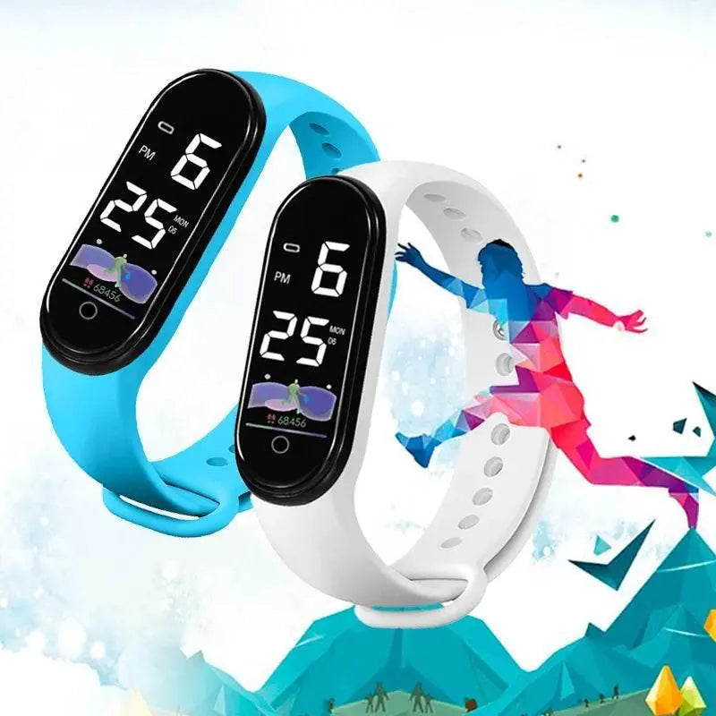 New men's and women's watches, LED digital watches, fashionable, casual, simple touch screen electronic watches - ACHETE LTD