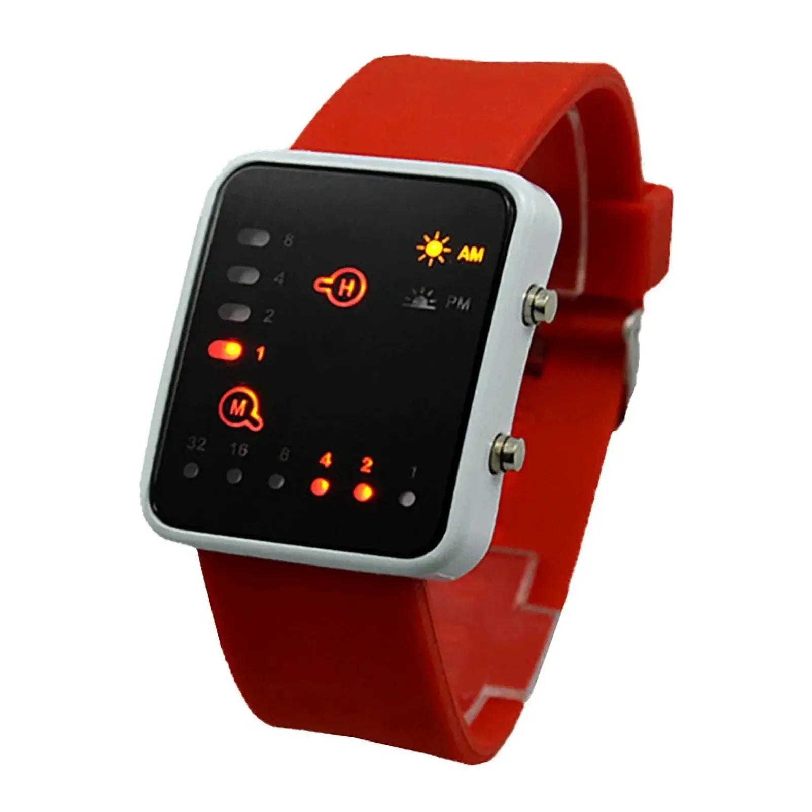 Binary Led Watches Men Watches Fashion Dot Led Digital Electronic Watches Fashion Sports Silicone Watches Couple Watches - ACHETE LTD