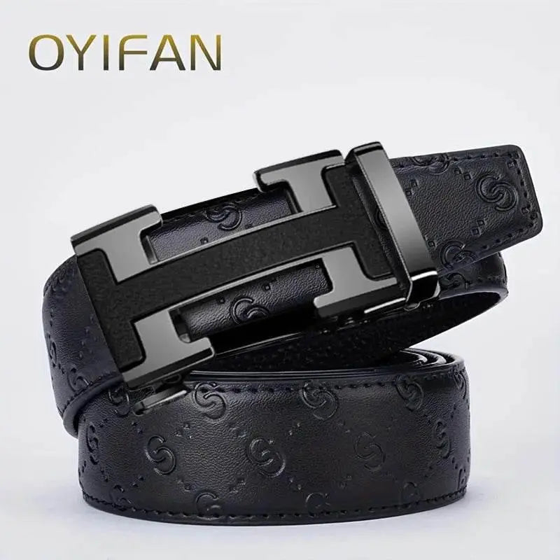 Fashions Men's Belt, Genuine Leather Belt, 3.5cm Automatic Belt with Alloy Buckle, High Quality Belt for Men，luxury belt men - ACHETE LTD