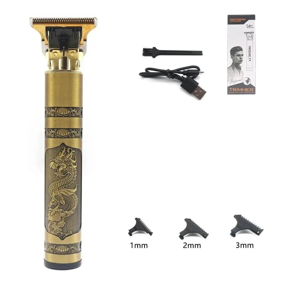 Professional T9 Hair Trimmer Machine Metal Body Beard Trimmer for Men Stainless Steel Blade Hair Clipper Beard Trimmer - ACHETE LTD