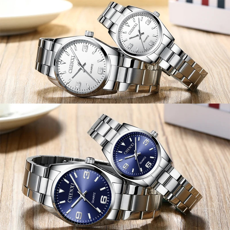 CHENXI Watches For Couple Fashion Casual Stainless Steel Couple Watches Pair Men And Women 2022 Lover Watches Gift Free Shipping