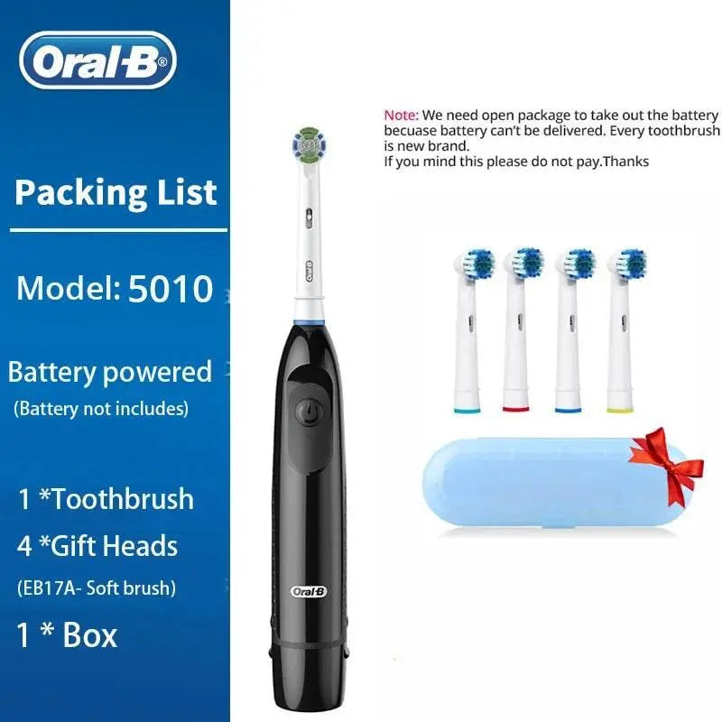 Oral B Electric Toothbrush 5010 Rotation Clean Teeth Adult Teeth Brush Precision Clean Electric Tooth Brush With Extra Refills - ACHETE LTD