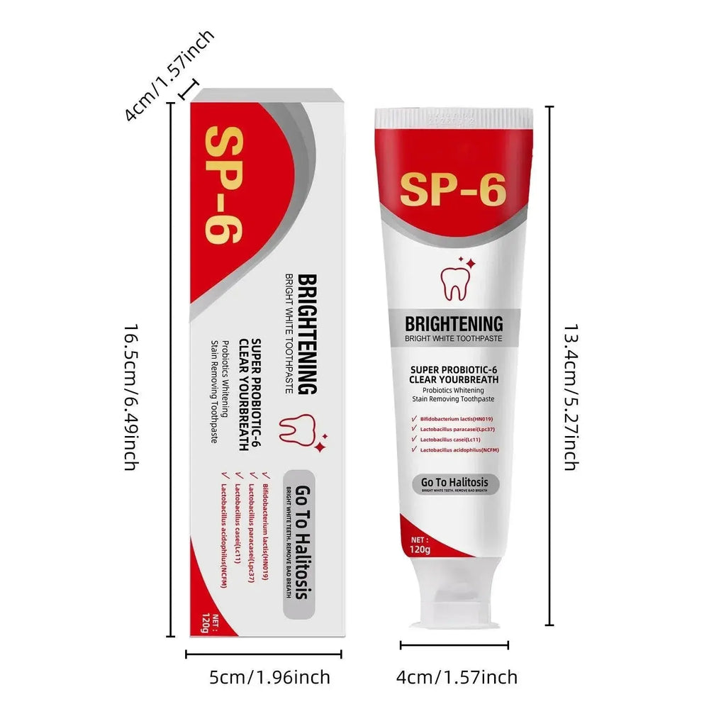 Sp 6 Ultra Whitening Sp 6 Toothpaste Ultra Whitening Toothpaste Sp - 6 Probiotic Brightening Toothpaste Deep Cleaning Care Tooth - ACHETE LTD