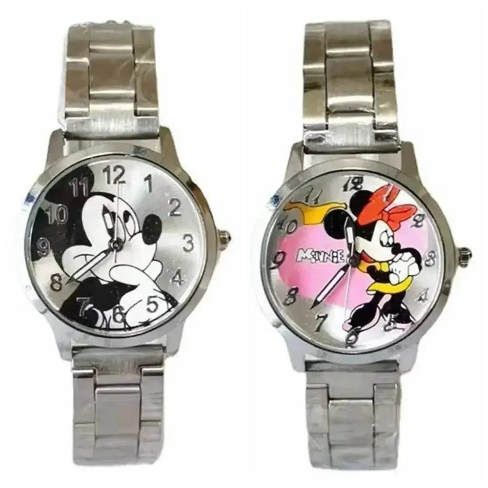 MINISO Disney Children's Watch Mickey Mouse Minnie Gold Silver Watch Children's Boys Girls Watches Steel Students Quartz Watch - ACHETE LTD
