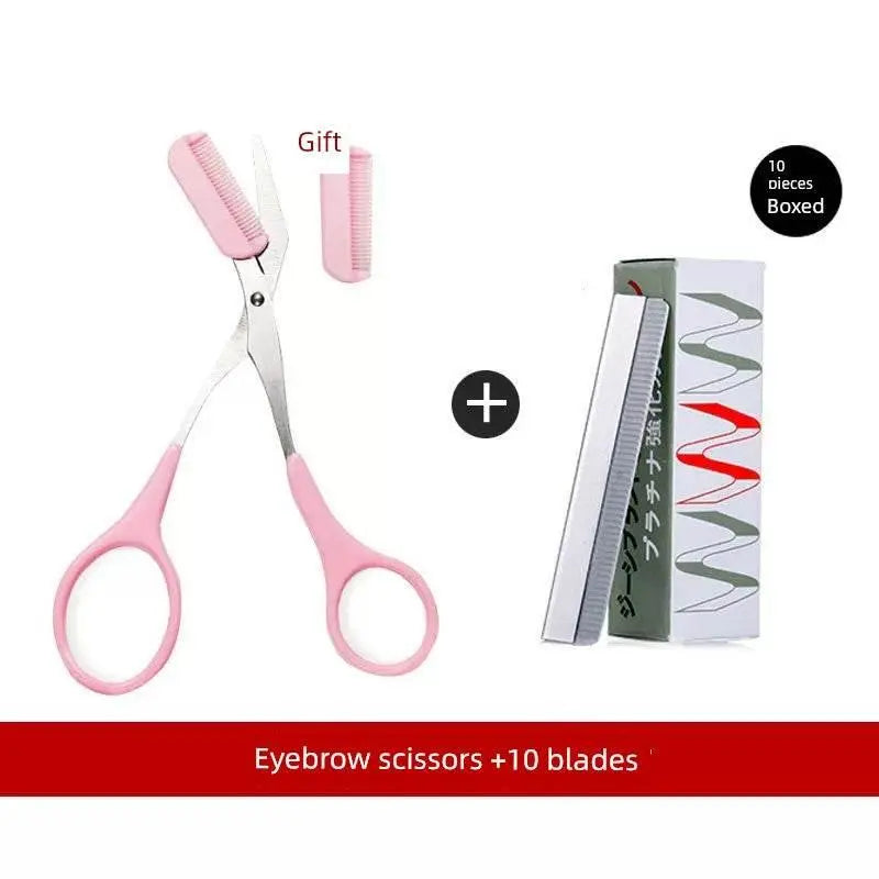 Eyebrow Scissors Tool Suit Eye-Brow Knife Men for Women Only Clipper Eyebrow Trimmer Makeup Gadget - ACHETE LTD