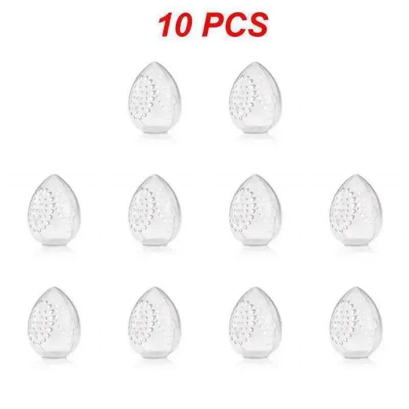 1~10PCS Cosmetic Sponge Storage Box Makeup Powder Puff Empty -shaped Frame Transparent Puff Case Make Up Organizer - ACHETE LTD