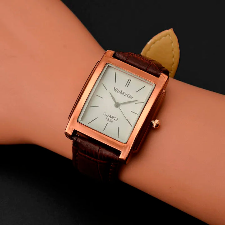 2023 New Luxury Leather Men Watch Classic Brown Leather Wristband Men Quartz Wristwatch Man Women Luxury Bracelet Watch For Men