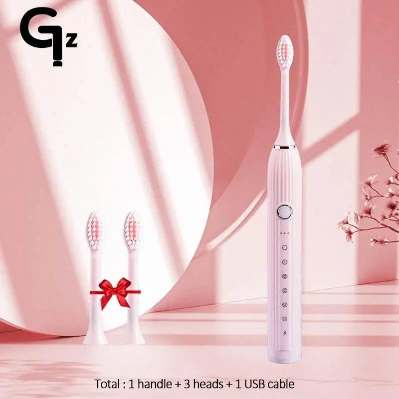 GeZhou N105 Sonic Electric Toothbrush Adult Timer Brush USB Rechargeable Electric Tooth Brushes with 8pcs Replacement Brush Head - ACHETE LTD