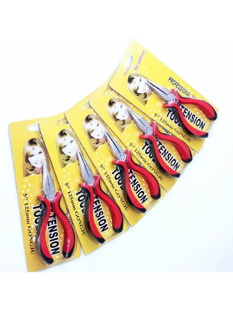 tape hair extension pliers tool kit tweezers for hair extensions nanoring Steel Hair Extension Pliers set for Hair Extensions - ACHETE LTD