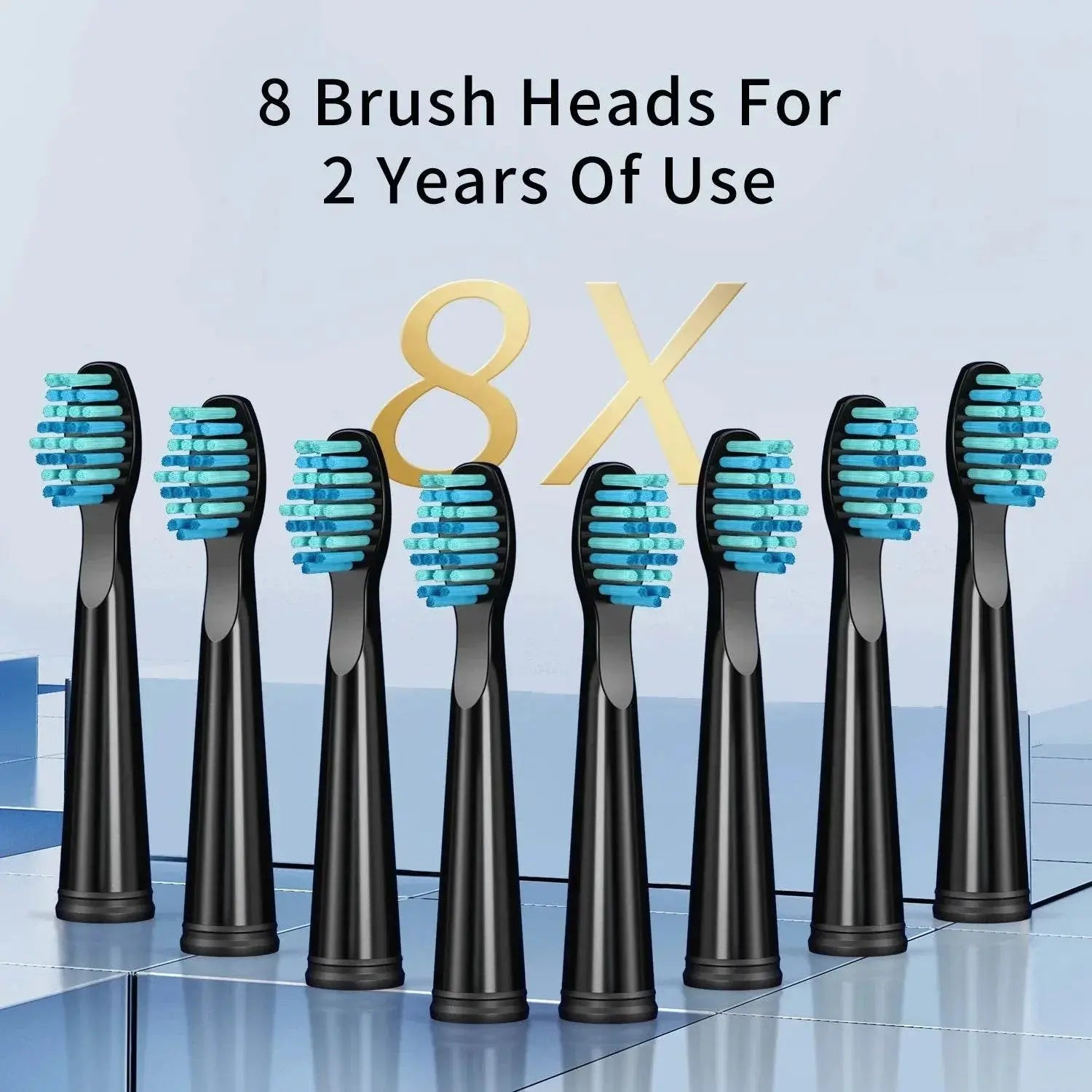 SEAGO Couple Rechargeable Electric Toothbrush Sonic Tooth Brush Travel Box Ultrasonic Replace 8 Brush Heads - ACHETE LTD