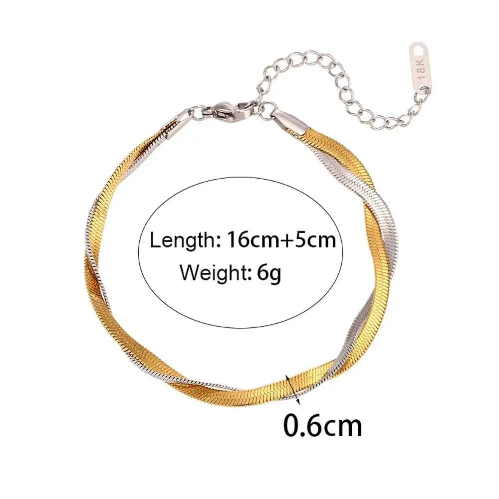 Miniamlist Men Bracelet Gold Jewelry Street Style Stainless Steel 316L 18k Gold Plated Cuban Chain Bracelets For Women - ACHETE LTD