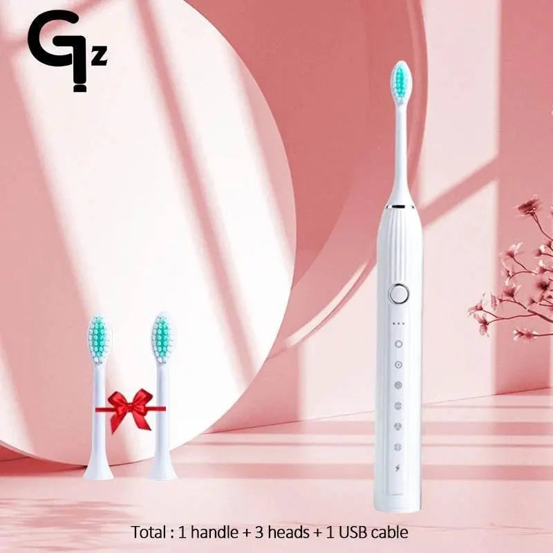 GeZhou N105 Sonic Electric Toothbrush Adult Timer Brush USB Rechargeable Electric Tooth Brushes with 8pcs Replacement Brush Head - ACHETE LTD
