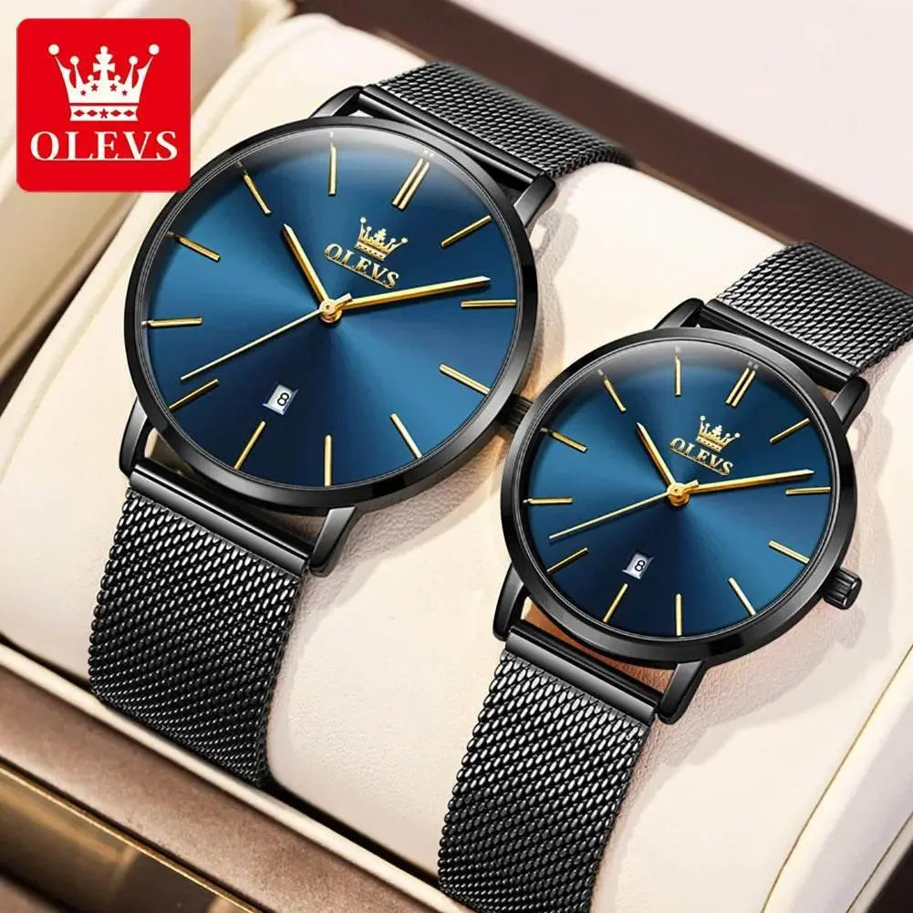 OLEVS Lover Watches Simplicity Mesh Belt Couple Watches - ACHETE LTD