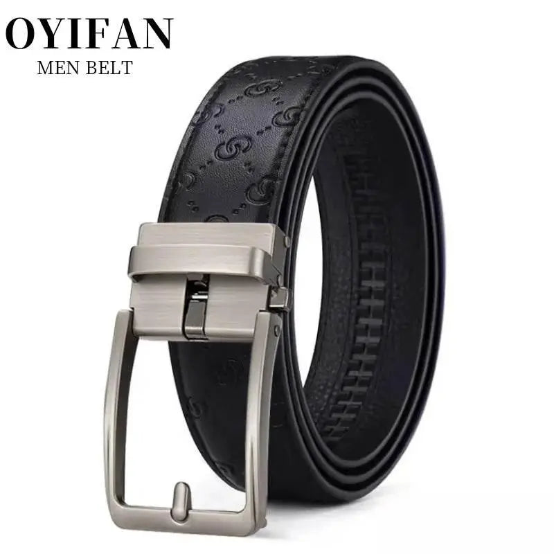 OYIFAN Brand Luxury Men's Belt Click Buckle Ratchet Belt Men Business Casual Automatic Belt Men Fashion Designer Belt - ACHETE LTD