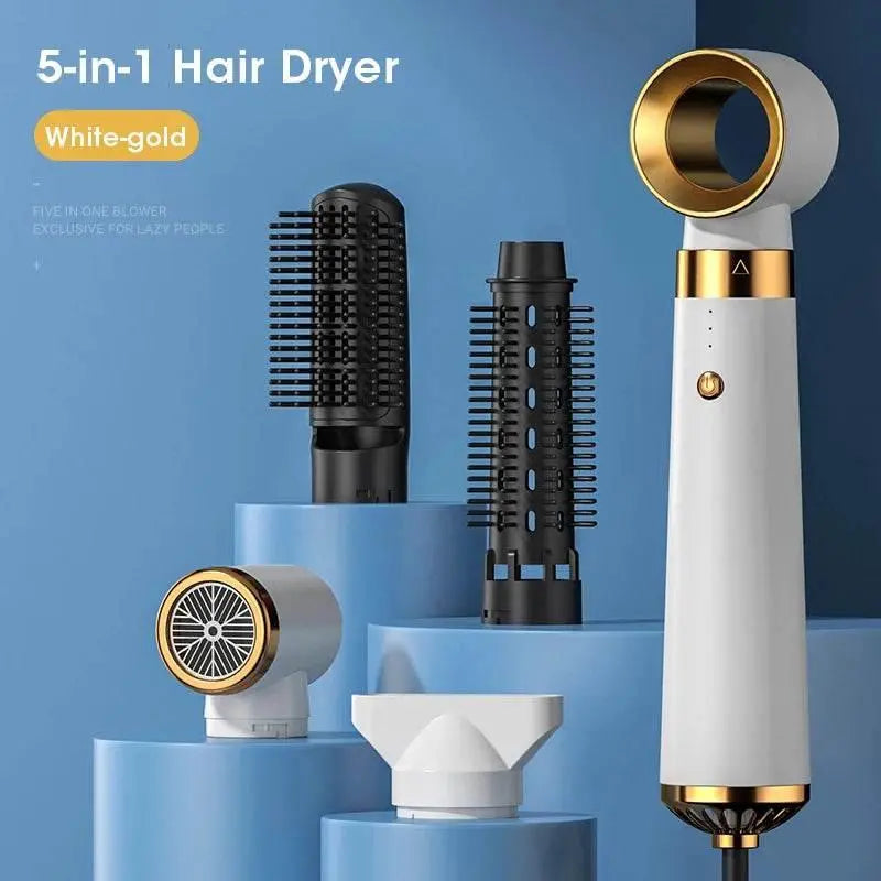 5 In 1 Hair Dryer Hair Blower Hot Cold Air Styler Comb Brush Hairdryer Electric Blowing 220V EU Plug Free Shipping - ACHETE LTD